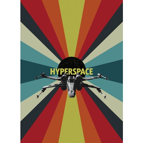 papier peint panoramique Star Wars Hyperspace multicolore  - Disney (1/3)