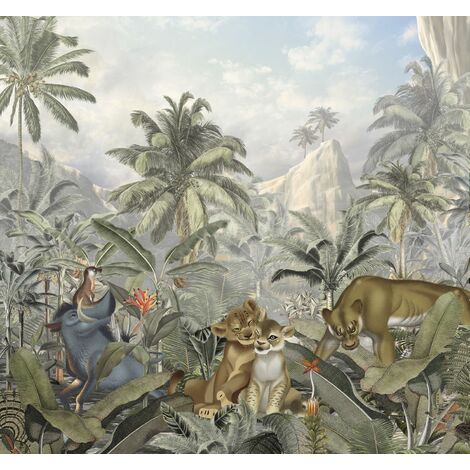 papier peint panoramique Le Roi lion vert  - Disney (1/3)