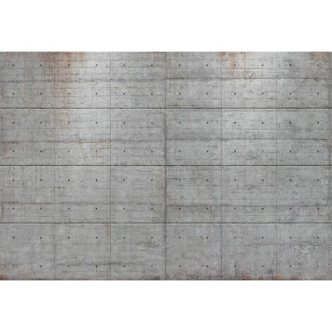 papier peint panoramique Concrete Blocks gris - Komar (1/2)