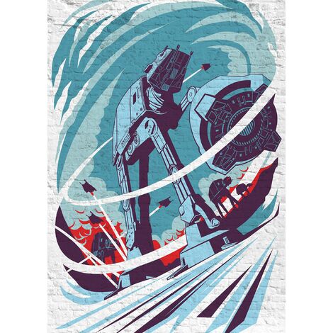 papier peint panoramique Star Wars Hoth bleu  - Disney (1/3)