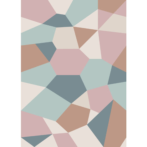papier peint panoramique motif graphique multicolore  - ESTAhome (1/5)