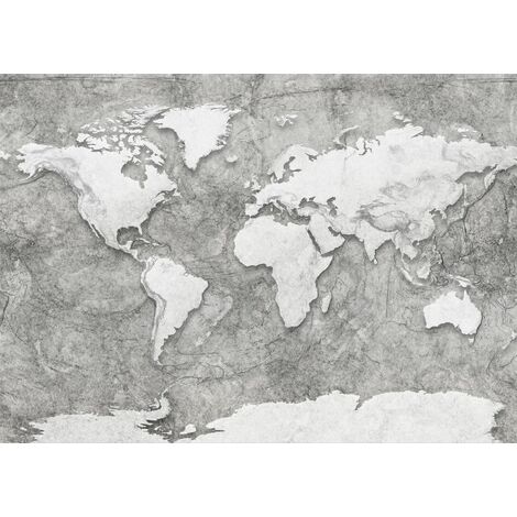 papier peint panoramique carte gris - Komar (1/3)