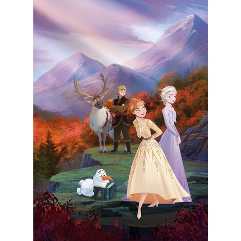 papier peint panoramique La Reine des neiges multicolore  - Disney (1/2)