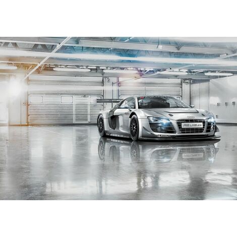 papier peint panoramique Audi R8 Le Mans gris - Komar (1/3)
