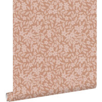 papier peint fleurs rose terracotta - ESTAhome