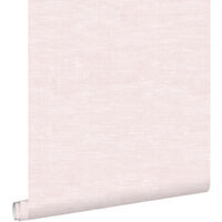 papier peint lin rose clair - ESTAhome