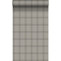 papier peint vichy marron clair - Origin Wallcoverings