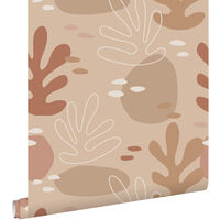papier peint corail terracotta - ESTAhome
