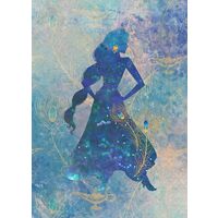 papier peint panoramique Aladdin Jasmine bleu et violet - Disney