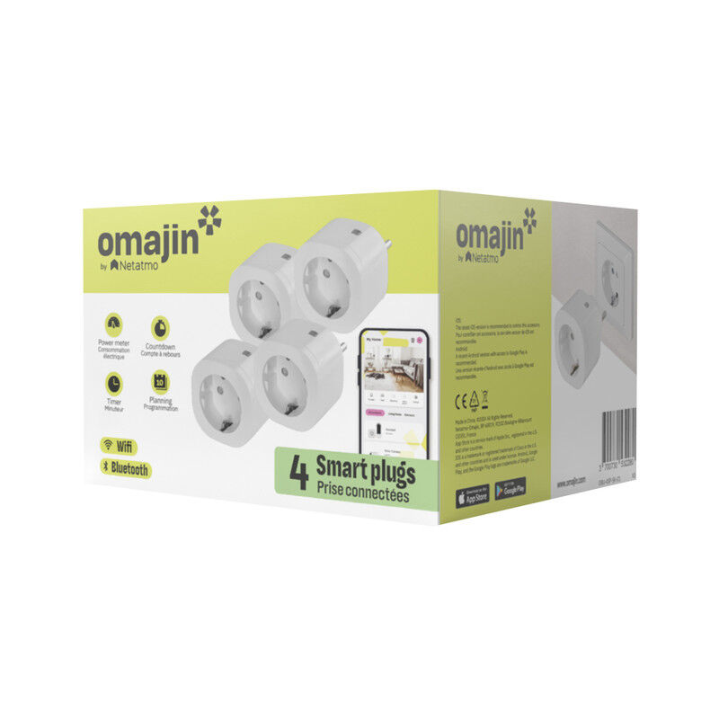 OMAJIN by Netatmo set 4 Prese Intelligenti con timer, monitoraggio
