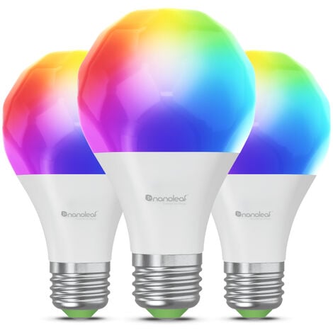 Nanoleaf Matter Essentials, lampadine LED E27, confezione da 3 lampadine  RGBW dimmerabili Smart – Matter over Thread