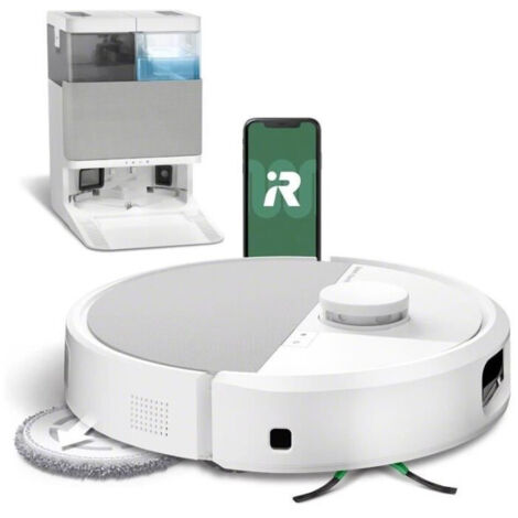 Aspirapolvere robot lavapavimenti - IROBOT - Roomba Plus 505 Combo - 1h45 - 7000 Pa - 295 ml - Bianco