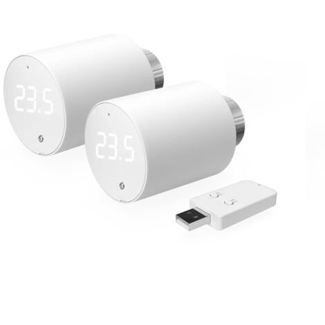 Shelly Shelly BLU TRV Heizkörperthermostat 2-er Pack Gateway, Termostato del radiatore Bluetooth Low Energy, Wi-Fi