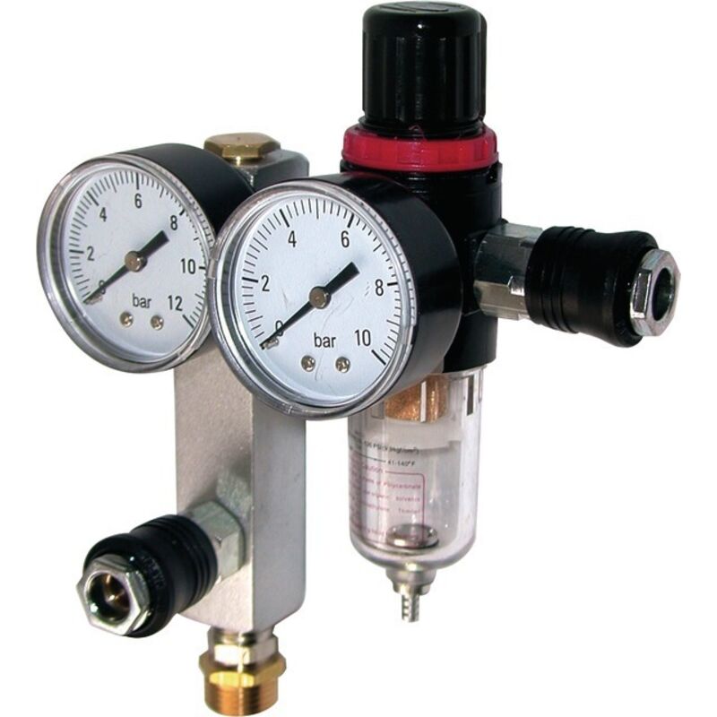 Régulateur/réducteur de pression pour air comprimé - RMV - METAL WORK - à clapet / mono-étagé