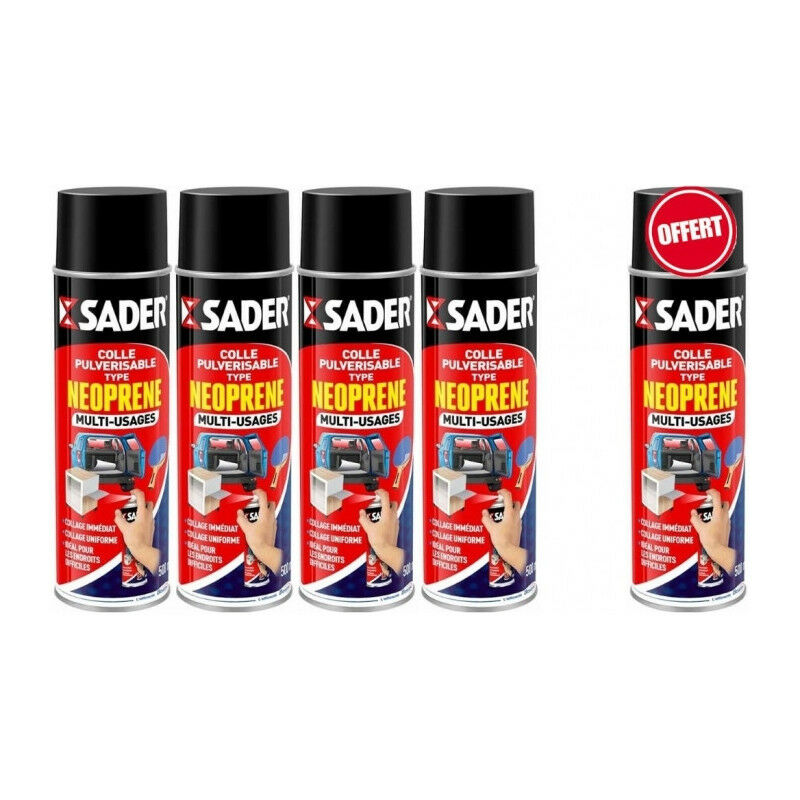 Colle en Spray type Neoprène Multiusage 500ml - SADER - Mr.Bricolage