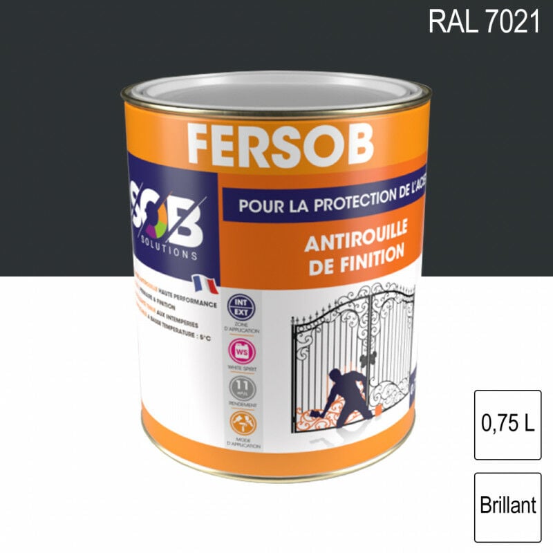 PEINTURE DE FINITION NOIR BRILLANT POT 1L