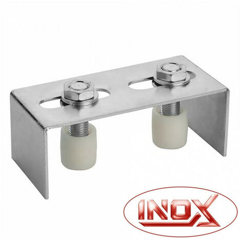 Plaque guide simple - 2 olives - inox