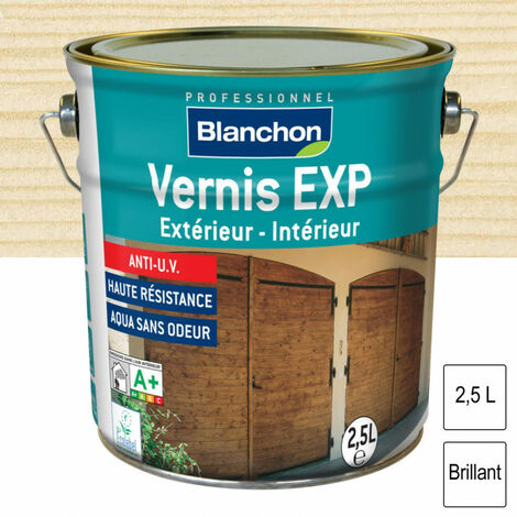 Blanchon – Vernis marin incolore brillant 2,5L – Haute résistance aux UV – Application sur bois exotiques – Séchage rapide et finition durable