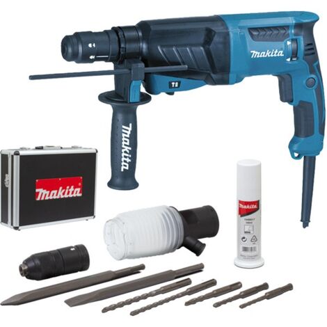 Perforateur burineur MAKITA HR2630TX4 - 800W - SDS-Plus - En coffret avec kit d'accessoires