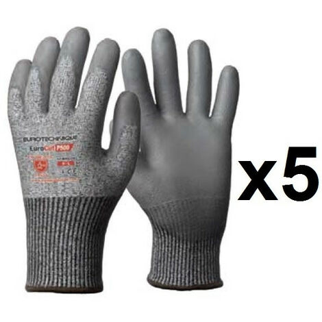 Paires De Gants Anticoupures Hppe Enduction Polyur Thane P Eurotechnique Taille