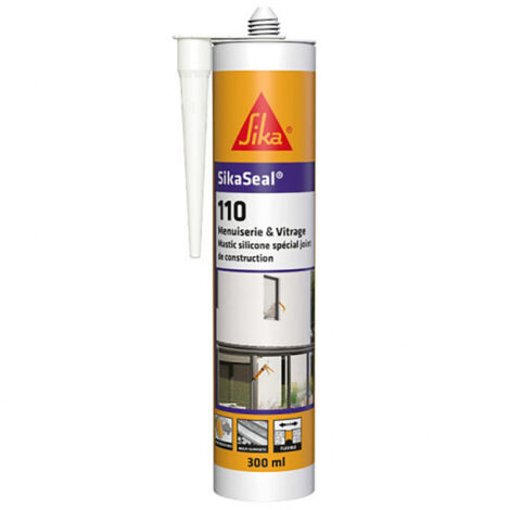 24x Mastic silicone SikaSeal 110 Menuiserie & Vitrage 300ml SIKA - Couleur: Translucide