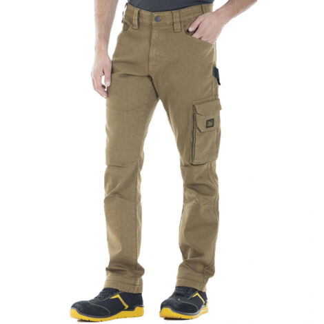 Pantalon de travail multipoches Fibreflex® JOBC camel RICA LEWIS - Taille: 48