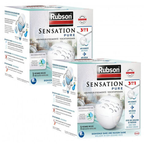 Lot de 2 Absorbeurs d'humidité Sensation 3en1 12m² de Rubson (1/2)