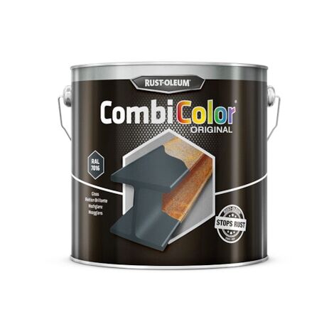 Rust-Oleum – Peinture fer antirouille brillante 2,5L – Application sur métal nu et rouillé – Rendement 10,3 m²/L – Résistante aux coulures (1/6)