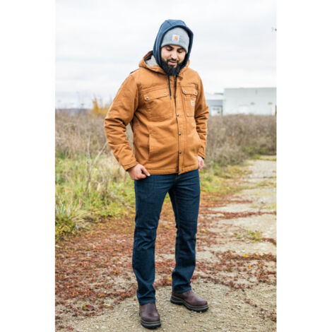 Blouson à capuche hiver homme Bartlett CARHARTT 103826 - Marron foncé - L