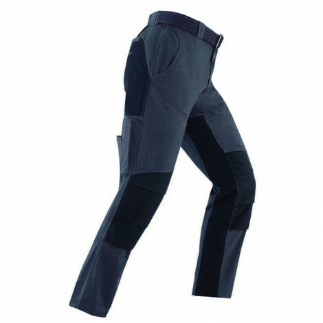 LMA 1425 Basalte Pantalon en Tissu Canvas Extensible, Noir, Taille 38, 40  Homme : : Mode