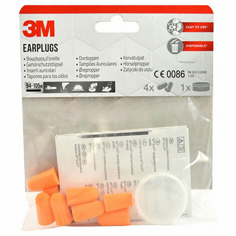 Bouchons d'oreilles jetables (Paquet de 6 paires)
