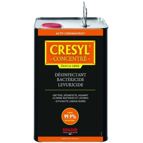 Nettoyant CRÉSYL concentré 5L – Pour surfaces en béton et carrelage – Élimine les taches tenaces – Action rapide et efficace – Spado (1/5)