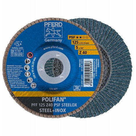11 disques à lamelles et polissage Ø 125 mm 4 x disques à lamelles bleus  (inox)