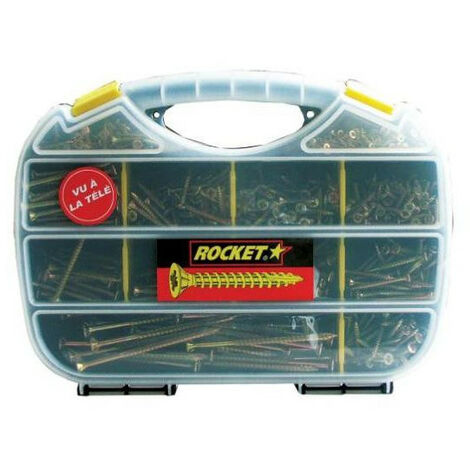 Rocket assortiment vis bois acier bichromaté et zingué pour les pros