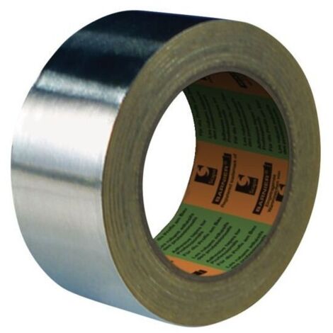 Ruban adhésif aluminium 50mm x 50m – Température de fonctionnement -35°C à +120°C – Pour isolation thermique et jointage gaines ventilation – Scapa