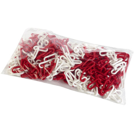 Chaîne plastique Rouge et Blanche - Ø 10mm x 25m en sac - SIGNAL - 1205086