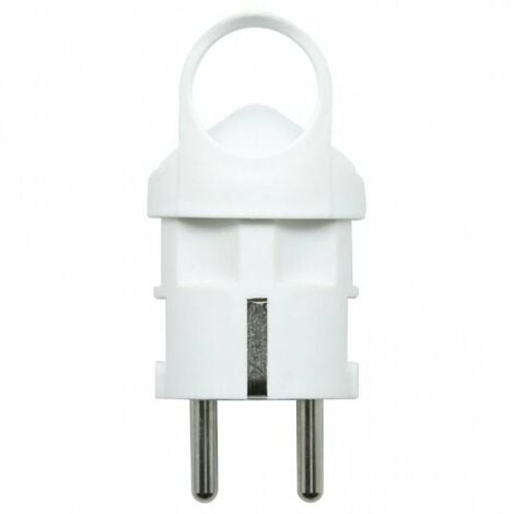 Fiche mâle 2P+T 16A blanc
