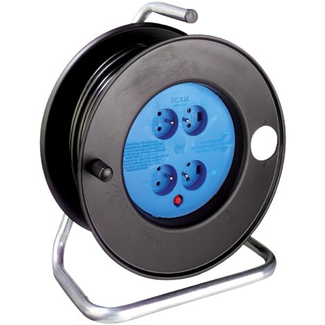 Electraline Enrouleur câble électrique 40 mètres gris