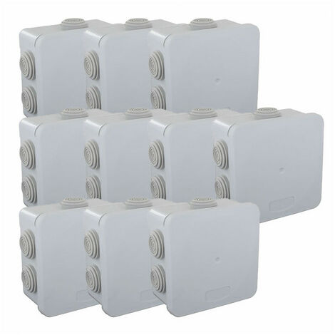 Lot de 10 Boîtes de dérivation étanches Optibox 80x80mm - prof. 42mm BLM