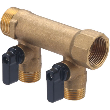 Arcanaute Collecteur Sanitaire Monobloc 8 Départs – Mâle 3/4" Femelle 1/2" Avec Mini-Vannes Intégrées, Fiable Et Rapide à Installer