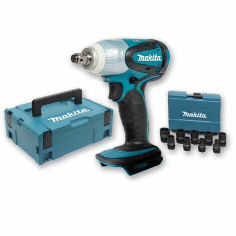 Makita – Boulonneuse à chocs 18V 230Nm 1/2' – Moteur 4 pôles haute densité – Éclairage LED – Pour boulons M10 à M16 – Coffret 9 douilles - DTW251