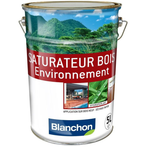 Blanchon – Saturateur bois biosourcé 5L – Teinte anthracite – Aspect mat – Rendement 10 m²/L – Anti-UV et hydroperlant