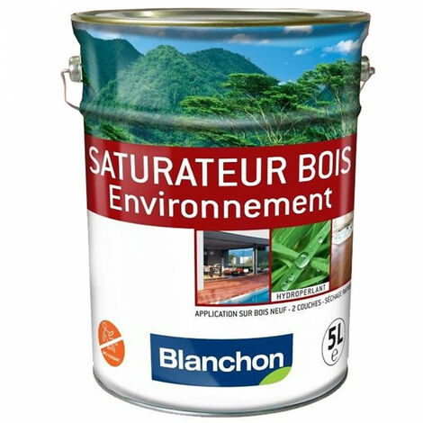 Blanchon – Saturateur bois biosourcé 5 litres – Teinte gris vieilli – Rendement 10 m²/L – Protection anti-UV et hydroperlant
