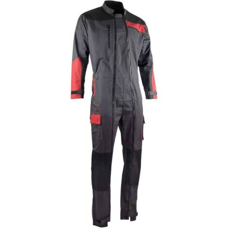 LMA – Combinaison de travail double zip tricolore – 65% polyester, 35% coton – Renfort genoux, poches zippées – Pour travaux agricoles