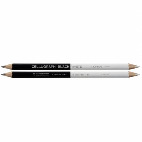 Crayon craie gras Lyra blanc et noir