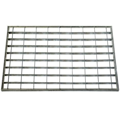 Tapis grattant extérieur 40x60 cm – Acier galvanisé à chaud – Résistant aux intempéries – Pour entrée de maison – Id Mat (1/7)