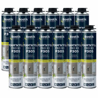 Bostik – Lot de 12 mousses polyuréthane expansives 750ml – Pistolables pour joints et remplissage – Excellente adhérence sur béton, bois, métal