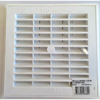 Grille carrée à fermeture à bâtir PVC - Surface ventilation: 100 - Dim mm: 176 x 176