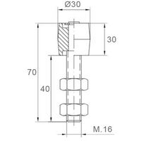 Poulie guide nylon pour portail - Ø30mm - L70mm - acier