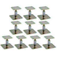 Simpson Strong Tie – Lot de 10 pieds de poteau réglables – Acier S235JR électro-zingué – Hauteur réglable 100 à 150 mm – Fixation sur béton et bois massif